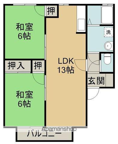 シーサイドセジュール(2LDK/1階)の間取り写真
