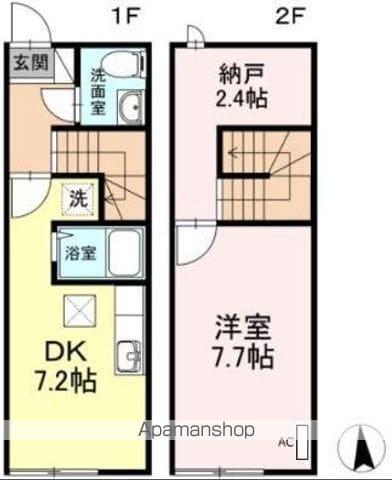 リースランド舘前公園 B(1DK)の間取り写真