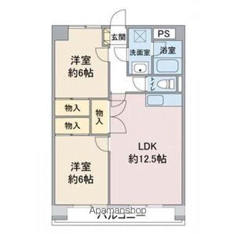 レージュ至来(2LDK/1階)の間取り写真