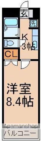 ボヌール五番館(1K/1階)の間取り写真