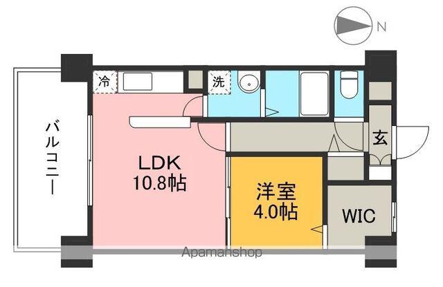 ベルカント札場(1LDK/3階)の間取り写真