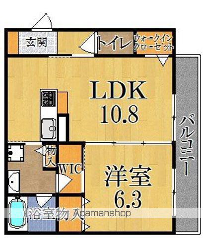 グランメゾン西大寺(1LDK/3階)の間取り写真
