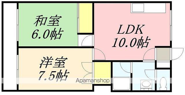 シェルブール(2LDK/2階)の間取り写真