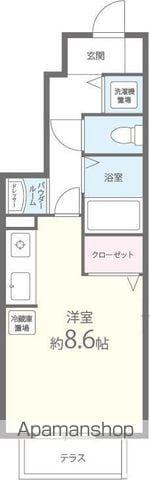 グリーンハイム(ワンルーム/1階)の間取り写真