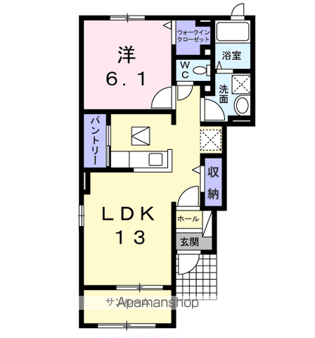 メゾンTK Ⅰ(1LDK/1階)の間取り写真