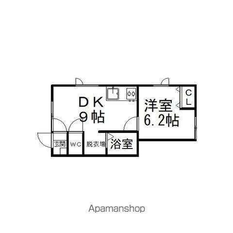 Mヒルズ(1LDK/1階)の間取り写真
