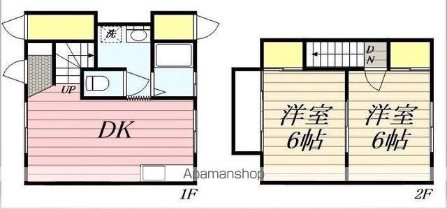 メゾンハイクレストⅡ(2DK/1階)の間取り写真