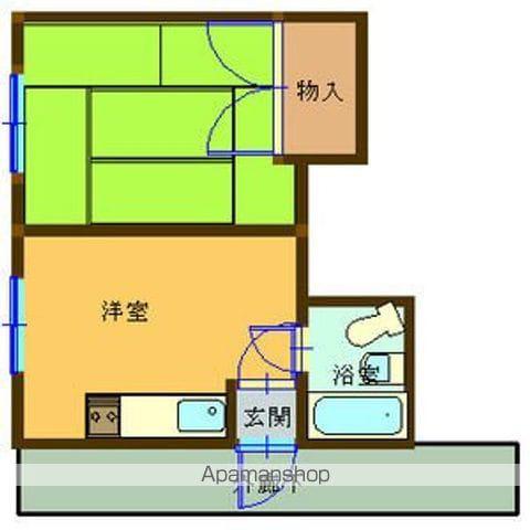 コーポ西村(1DK/2階)の間取り写真