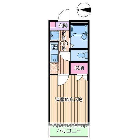 ソラーナ堀切(1K/2階)の間取り写真