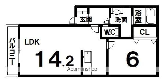 ESTANSIAⅡ(1LDK/1階)の間取り写真