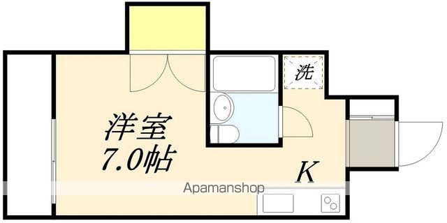 ハイツワン(ワンルーム/3階)の間取り写真