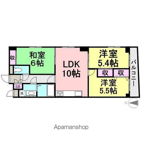 コムフォーレ北塚口(3LDK/1階)の間取り写真