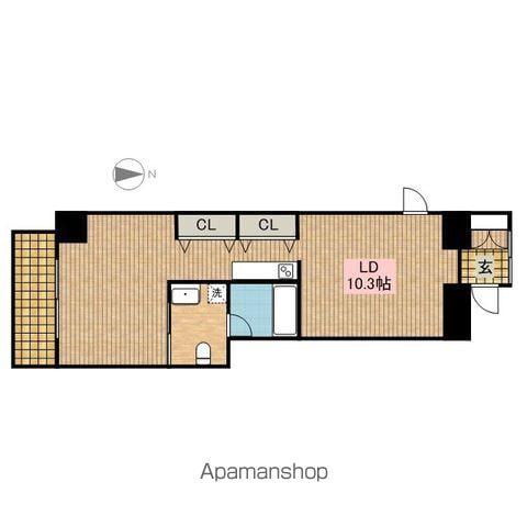 N.S.ZEAL泉(ワンルーム/10階)の間取り写真