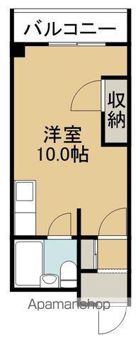 第2シャトウはまなす(ワンルーム/4階)の間取り写真