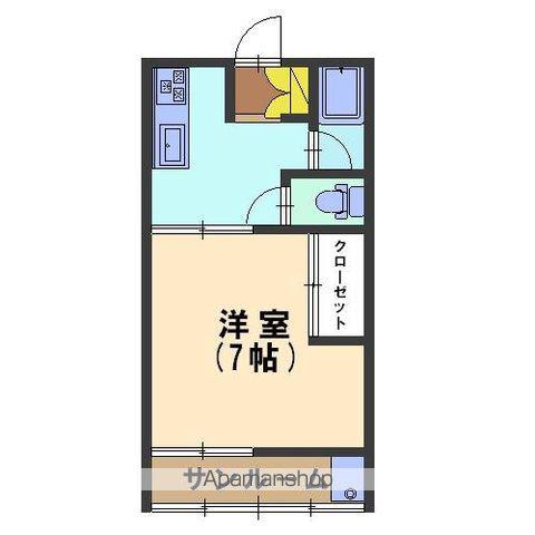 グリーンハウス(1K/2階)の間取り写真