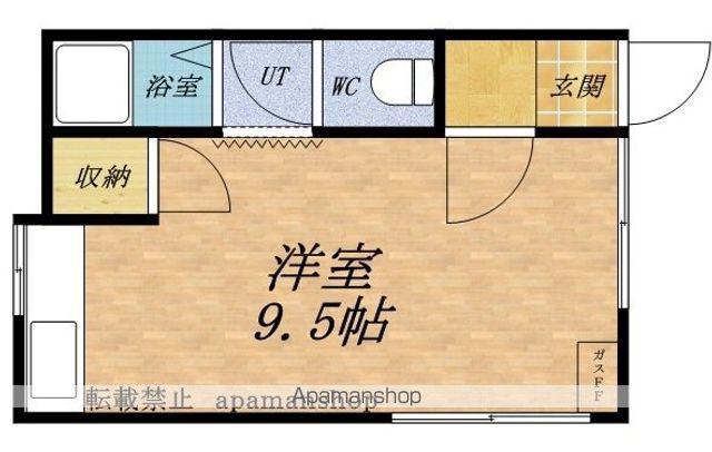 メゾンエルⅢ(ワンルーム/1階)の間取り写真