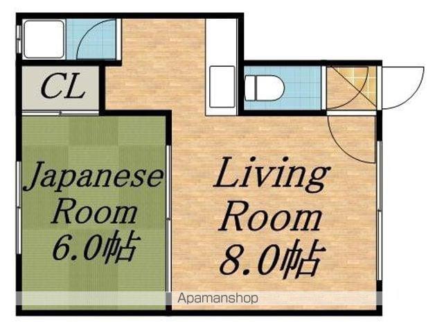 5条マンションB(1LDK/2階)の間取り写真