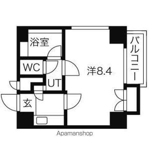 パックス今池(1K/5階)の間取り写真