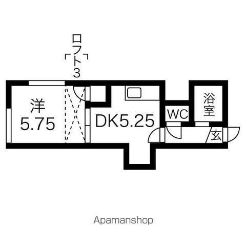 ファミールコート(1DK/1階)の間取り写真