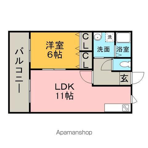 ラテール参番館(1LDK/1階)の間取り写真