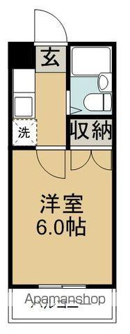 ベルシティ苦竹(1K/7階)の間取り写真