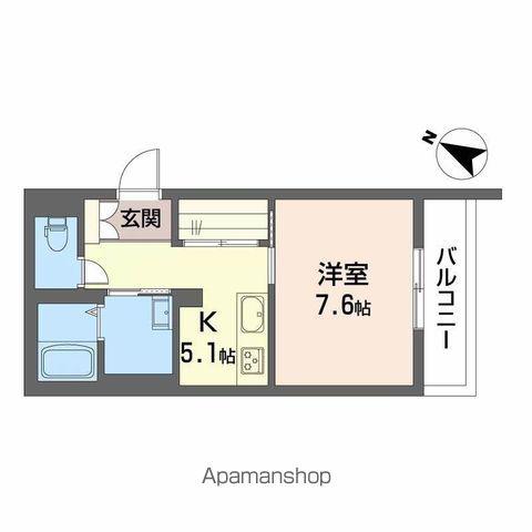 PARADISO本荘(1K/2階)の間取り写真