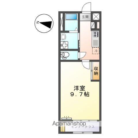 コンフォート(1K/1階)の間取り写真