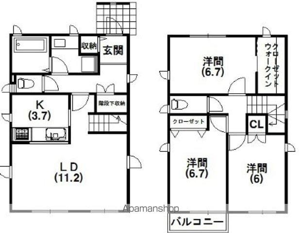 遠州鉄道 助信駅 徒歩30分 2階建 築11年(3LDK)の間取り写真