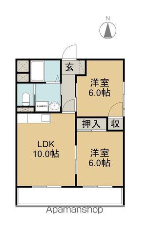 イシューヒルズ(2LDK/3階)の間取り写真