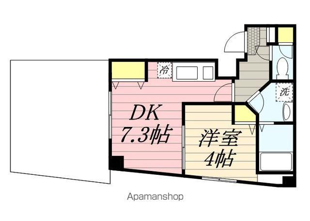 グランビルト幕張(1DK/1階)の間取り写真