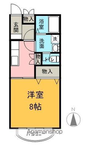 レジデンスヤマシチ C(1K/1階)の間取り写真