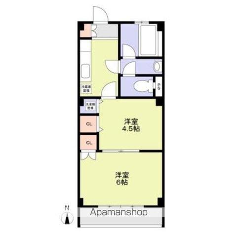 守山プラザ(2K/3階)の間取り写真