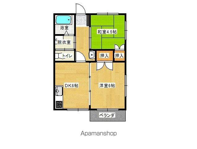 大泉シティハウス(2DK/2階)の間取り写真