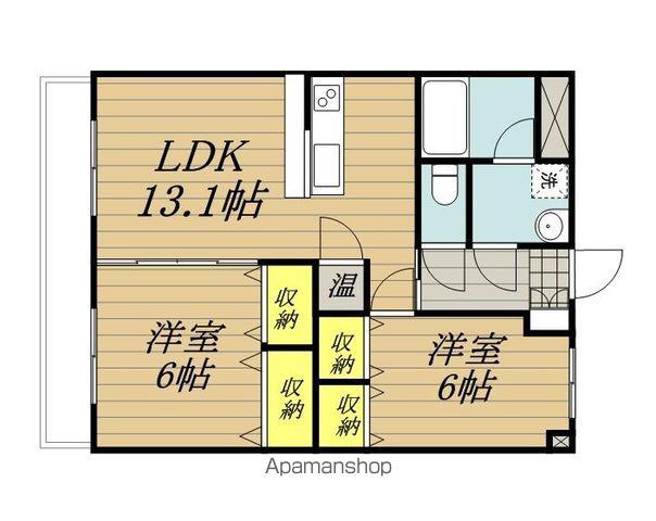 ユークリッド・マンション(2LDK/2階)の間取り写真