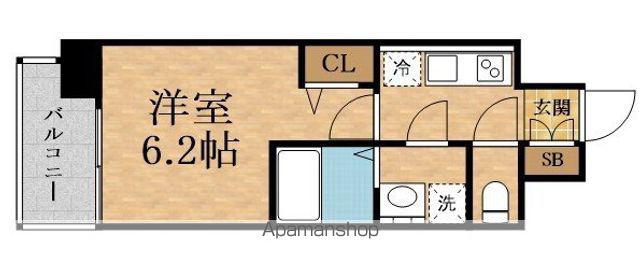 ESLEAD大阪 イースト EDGE(1K/7階)の間取り写真