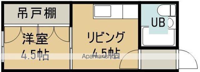 サトウハイツ(1DK/1階)の間取り写真