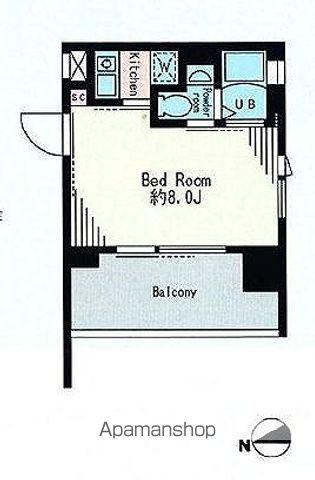 レジディア市谷薬王寺(1K/13階)の間取り写真