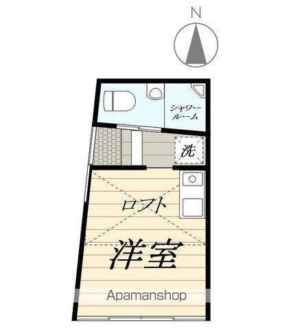 境南アパートメント(ワンルーム/1階)の間取り写真