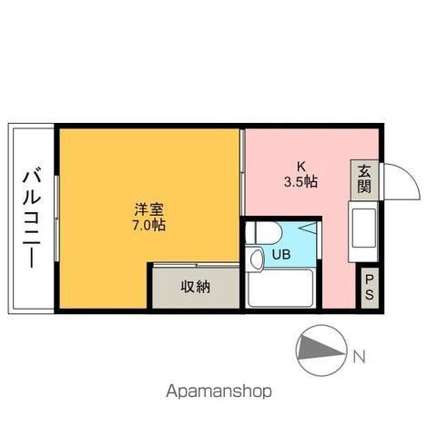 リジェール大久保3(1K/2階)の間取り写真