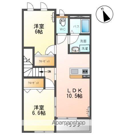 リバーウッド絆(2LDK/2階)の間取り写真
