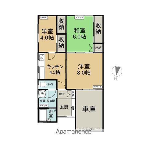 WOOD CRAFT.N(3K/1階)の間取り写真