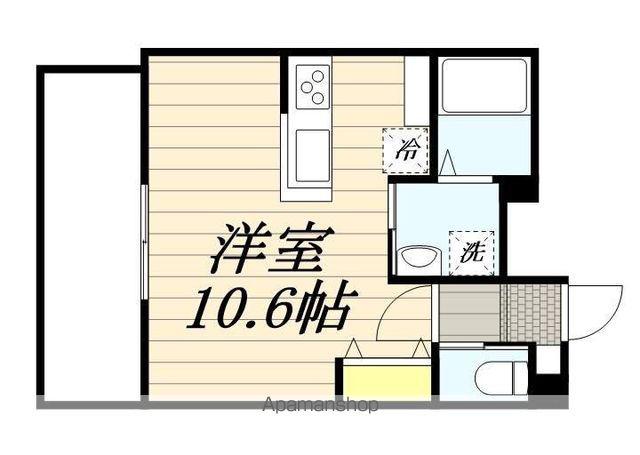 TKマンション中央Ⅲ(ワンルーム/3階)の間取り写真