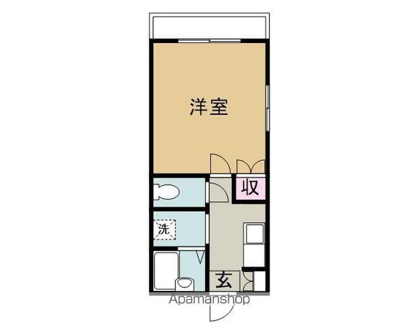 ベルメゾン鯉池(1K/3階)の間取り写真