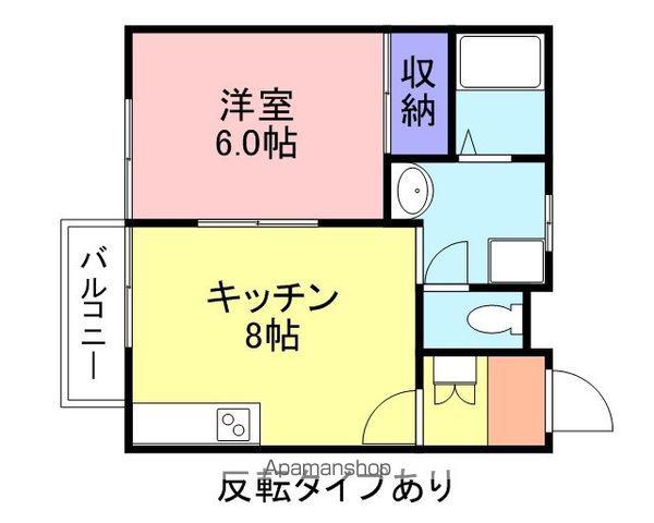 スカイハイツⅢ(1DK/1階)の間取り写真