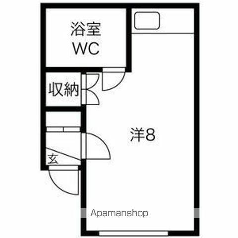 センターハイツ3.4(1K/2階)の間取り写真