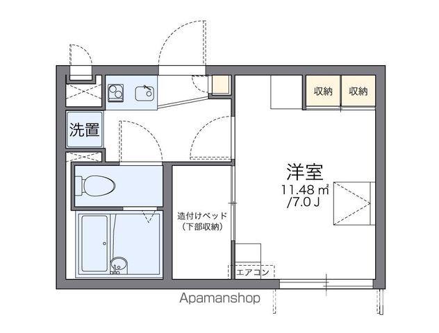 レオパレス若菜(1K/1階)の間取り写真