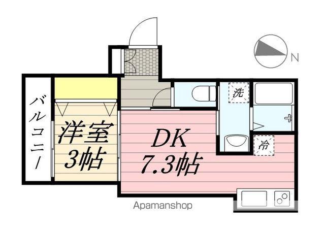 サンフィールド六本松(1DK/1階)の間取り写真