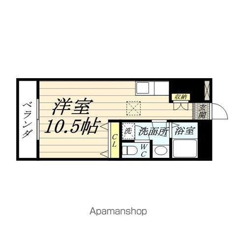 第7クレスト吉原(ワンルーム/1階)の間取り写真