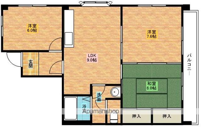 ラームズプラザ(3DK/5階)の間取り写真