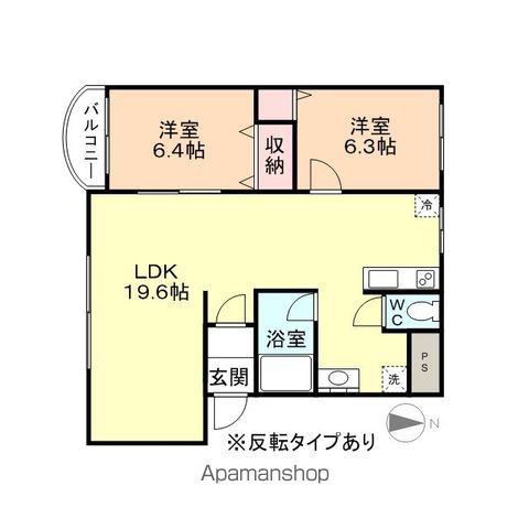 ローレックスⅢ(2LDK/2階)の間取り写真